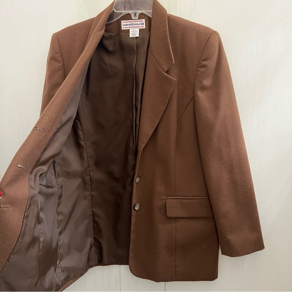 Westbound Women's Brown Wool Blazer • 12 - Picture 2 of 8